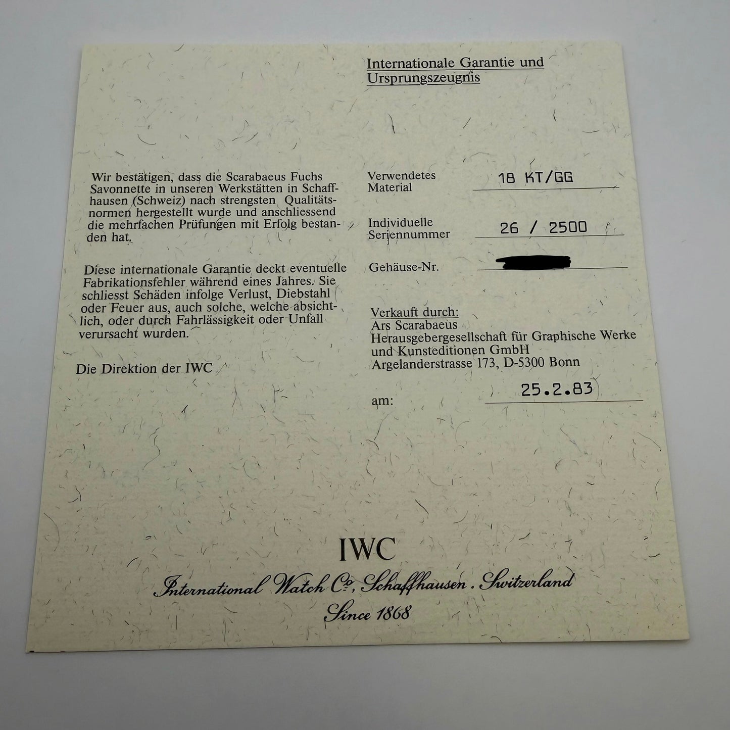IWC Scarabaeus Ernst Fuchs - 5420